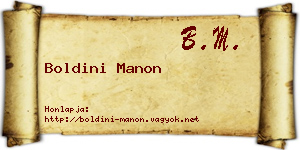 Boldini Manon névjegykártya